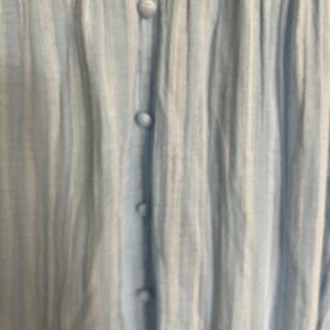 NWOT beautiful blue/white stripe dress. Button details on front. Elastic waist.